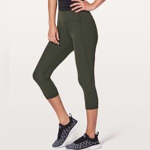Lululemon Breezy Dot Crop Leggings (Evergreen)